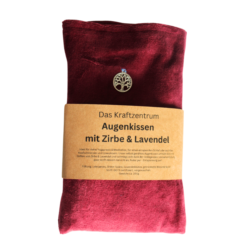Augenkissen mit Zirbe & Lavendel - Rot