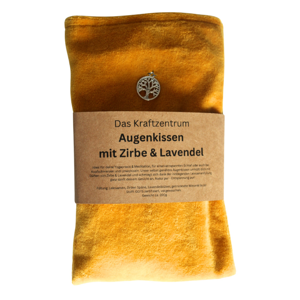 Augenkissen mit Zirbe & Lavendel - Gelb