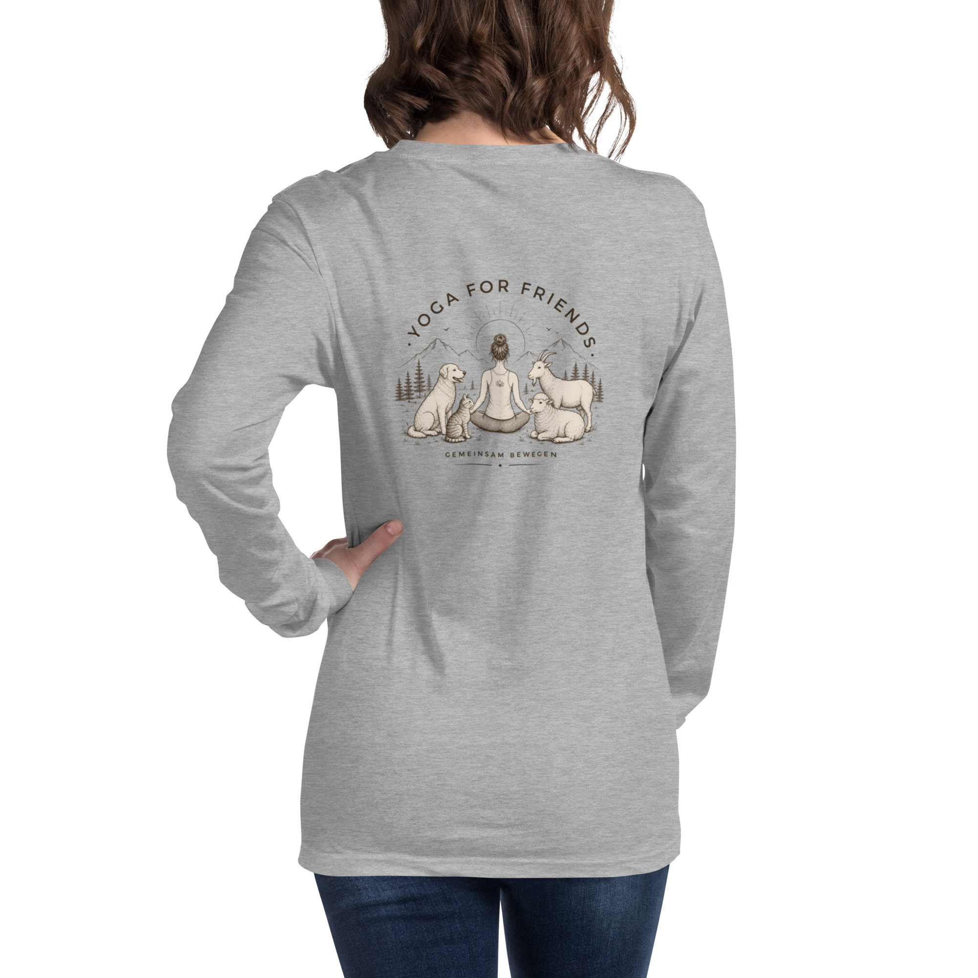 Yoga for Friends Langarmshirt – Trage Gutes. Bewege etwas. – Bild 9