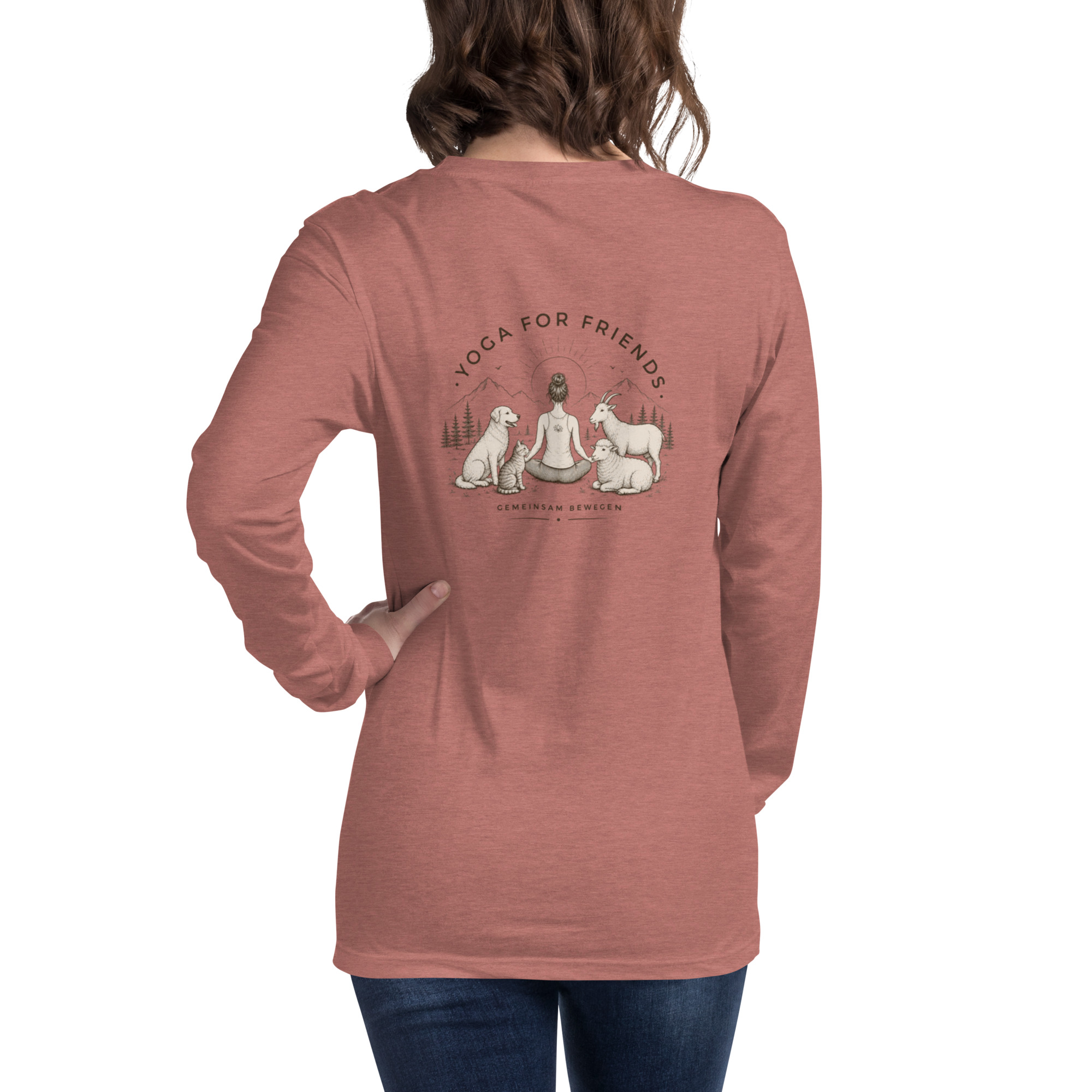 Yoga for Friends Langarmshirt – Trage Gutes. Bewege etwas. – Bild 5