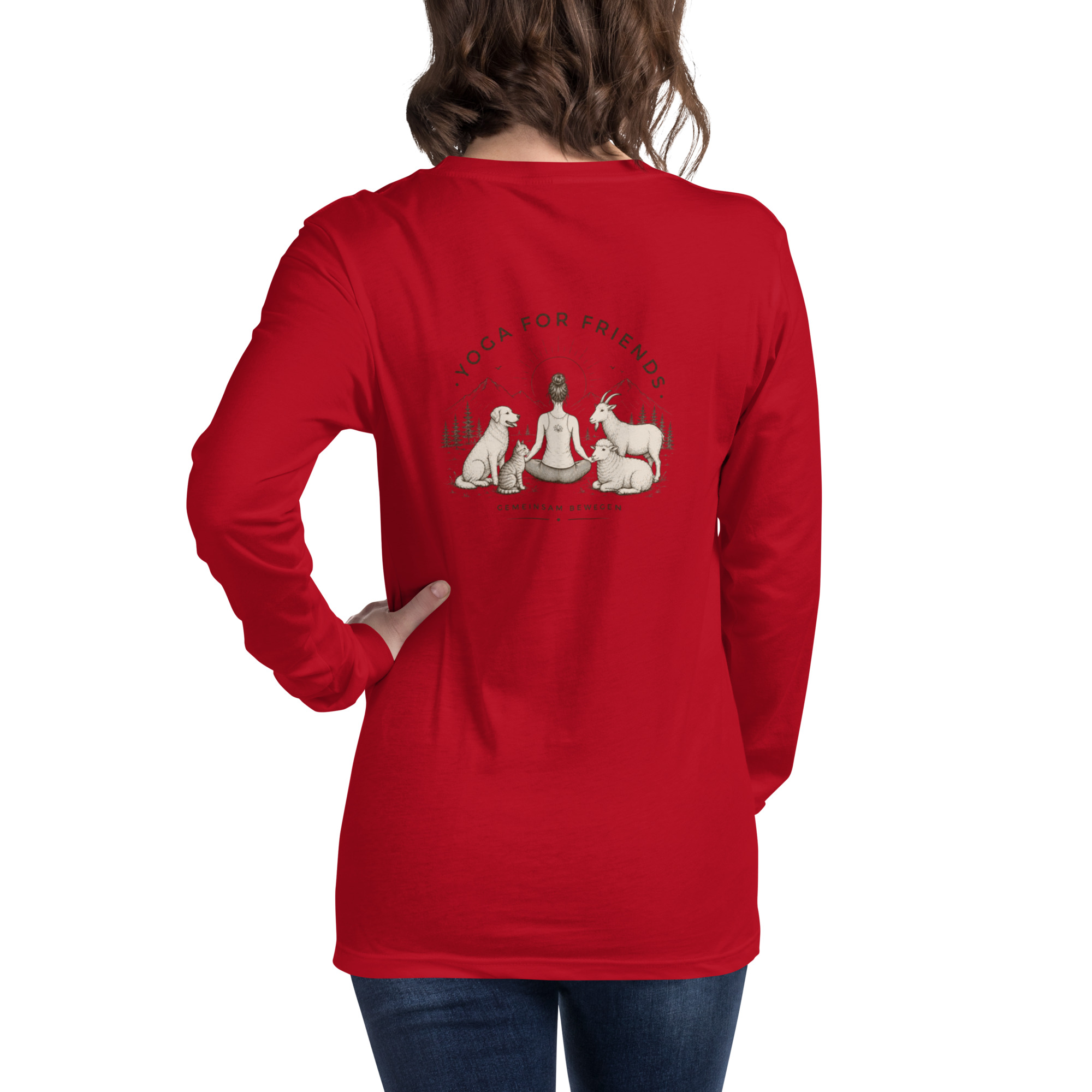 Yoga for Friends Langarmshirt – Trage Gutes. Bewege etwas. – Bild 3