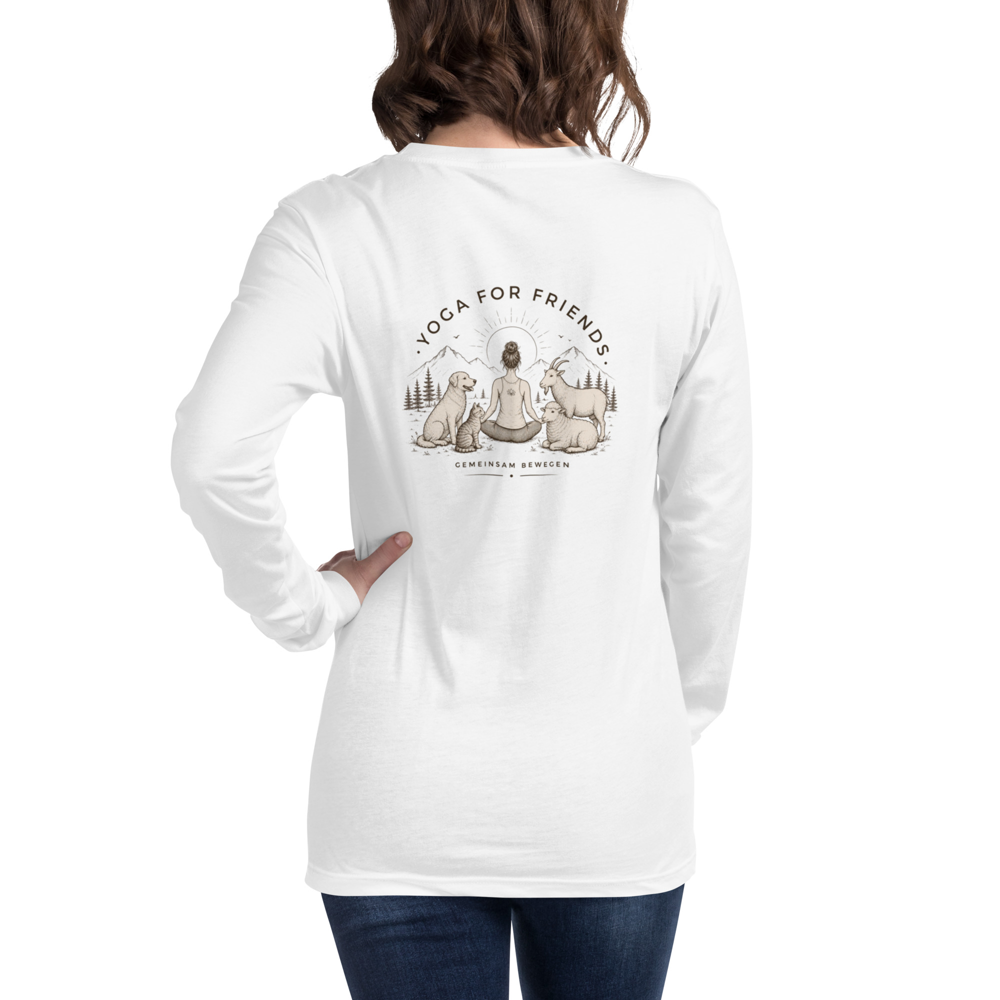 Yoga for Friends Langarmshirt – Trage Gutes. Bewege etwas. – Bild 11