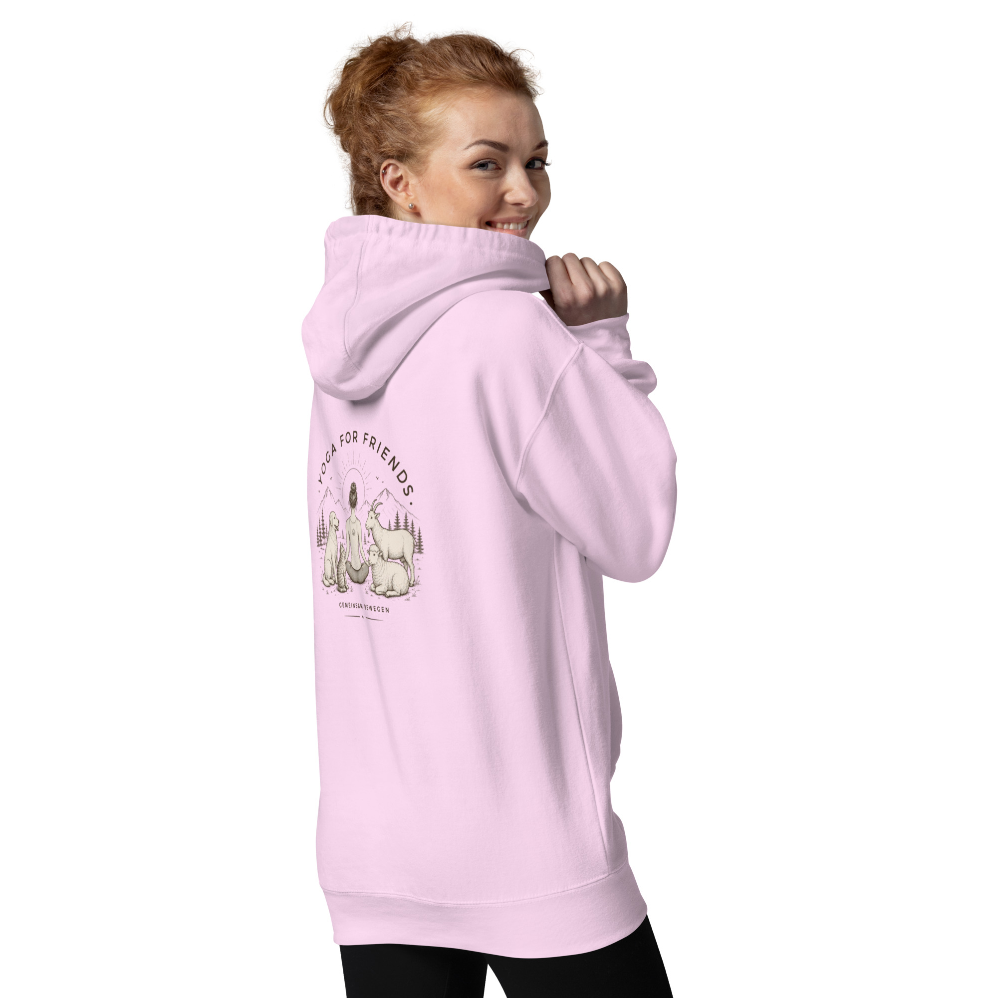 Yoga for Friends Hoodie – Trage Gutes. Bewege etwas. – Bild 8