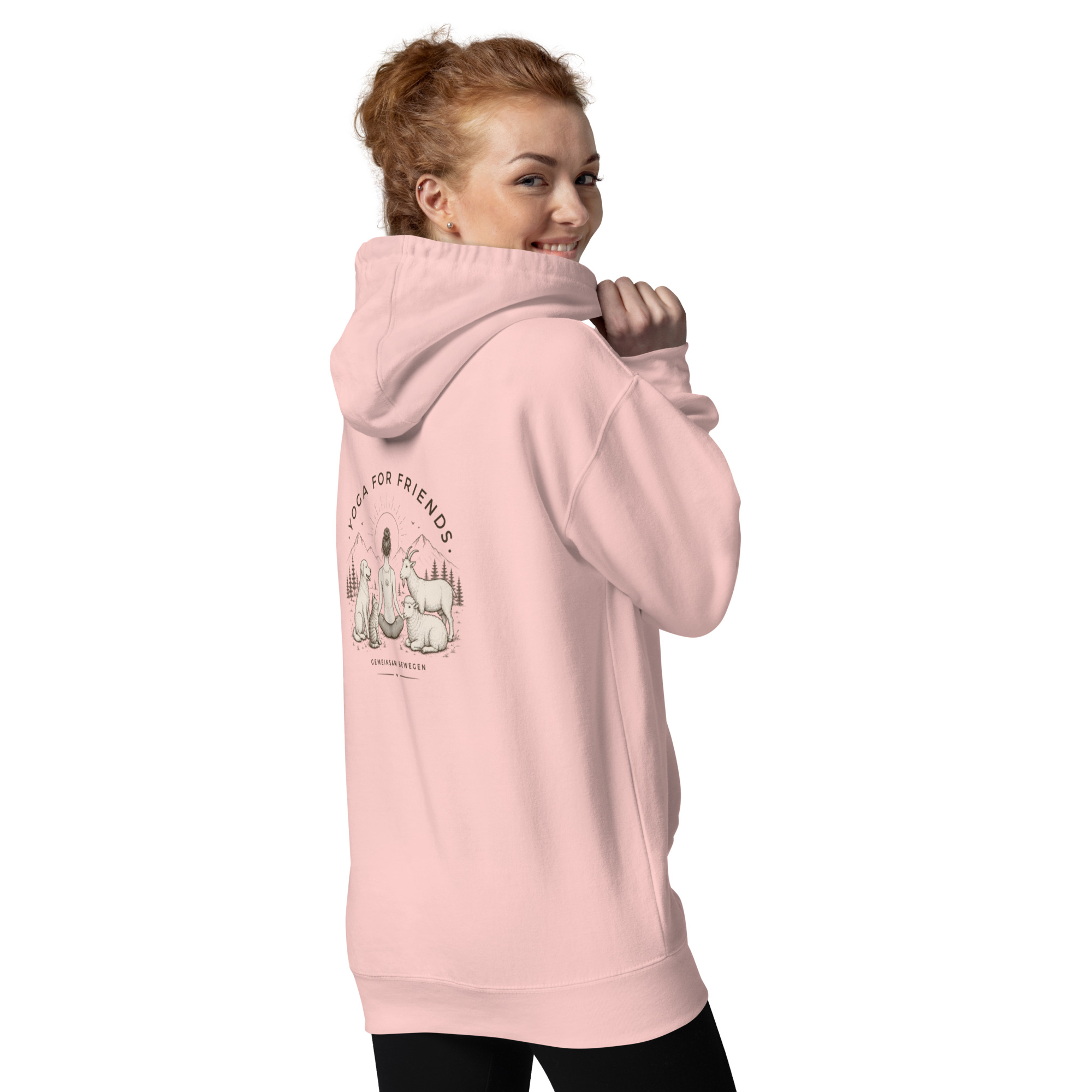 Yoga for Friends Hoodie – Trage Gutes. Bewege etwas. – Bild 6