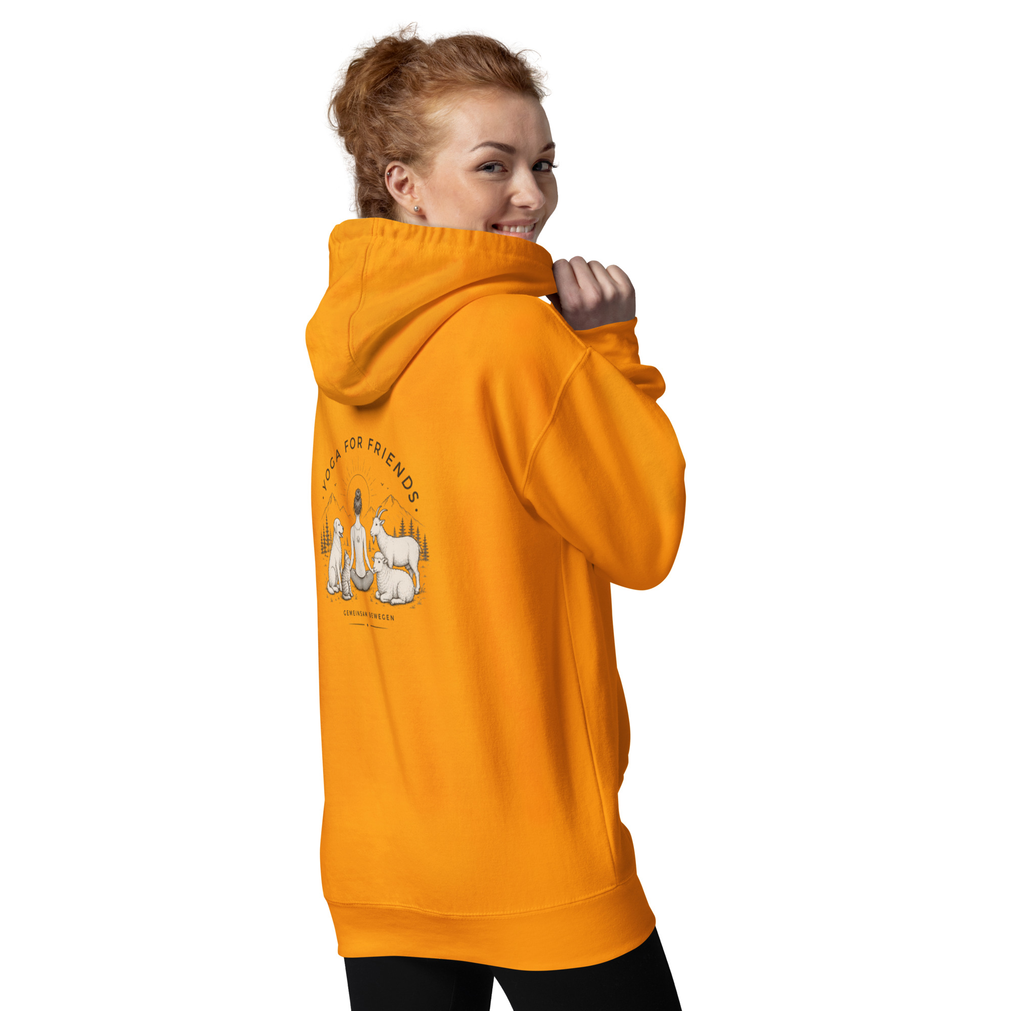 Yoga for Friends Hoodie – Trage Gutes. Bewege etwas. – Bild 4