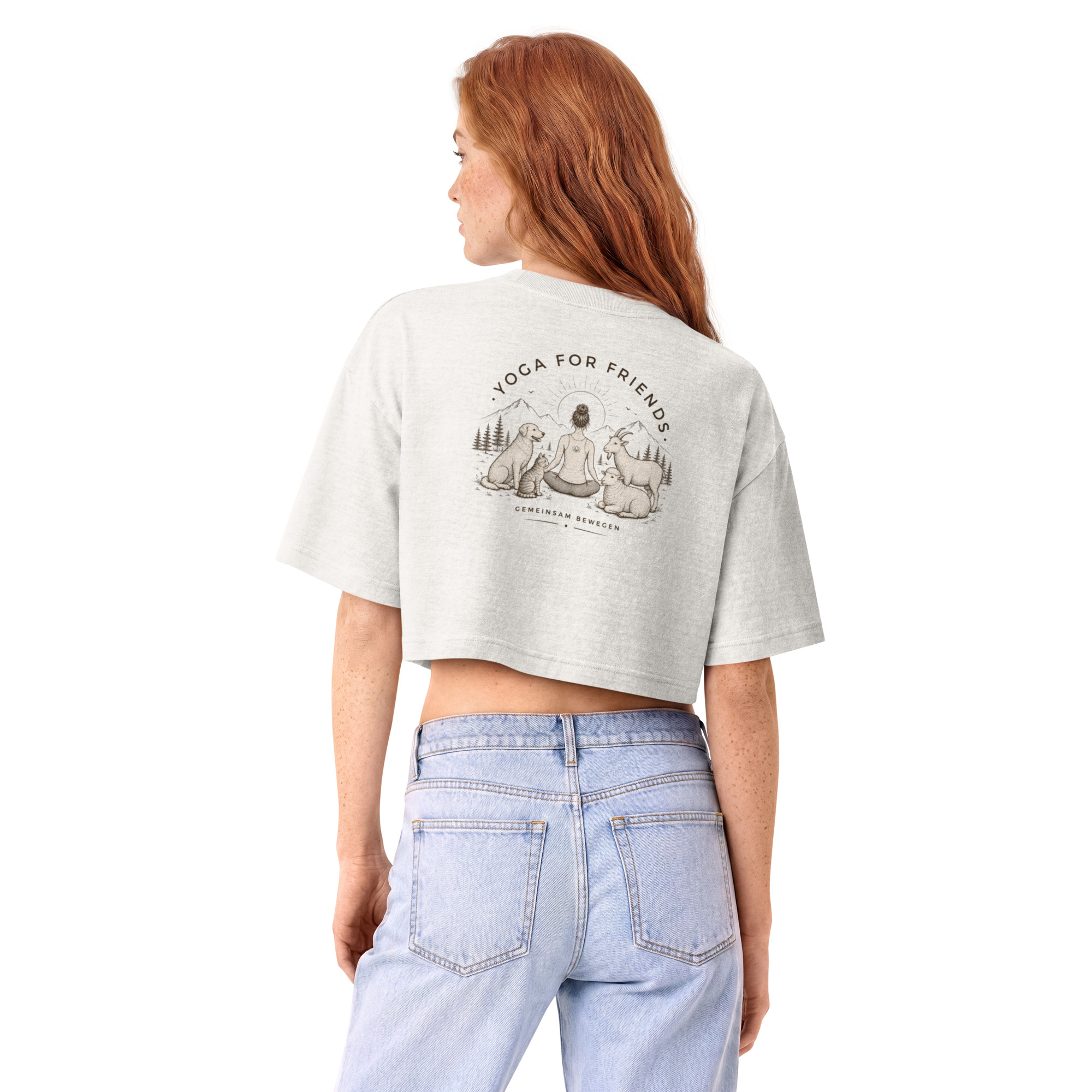 Yoga for Friends Crop Shirt – Trage Gutes. Bewege etwas. – Bild 5