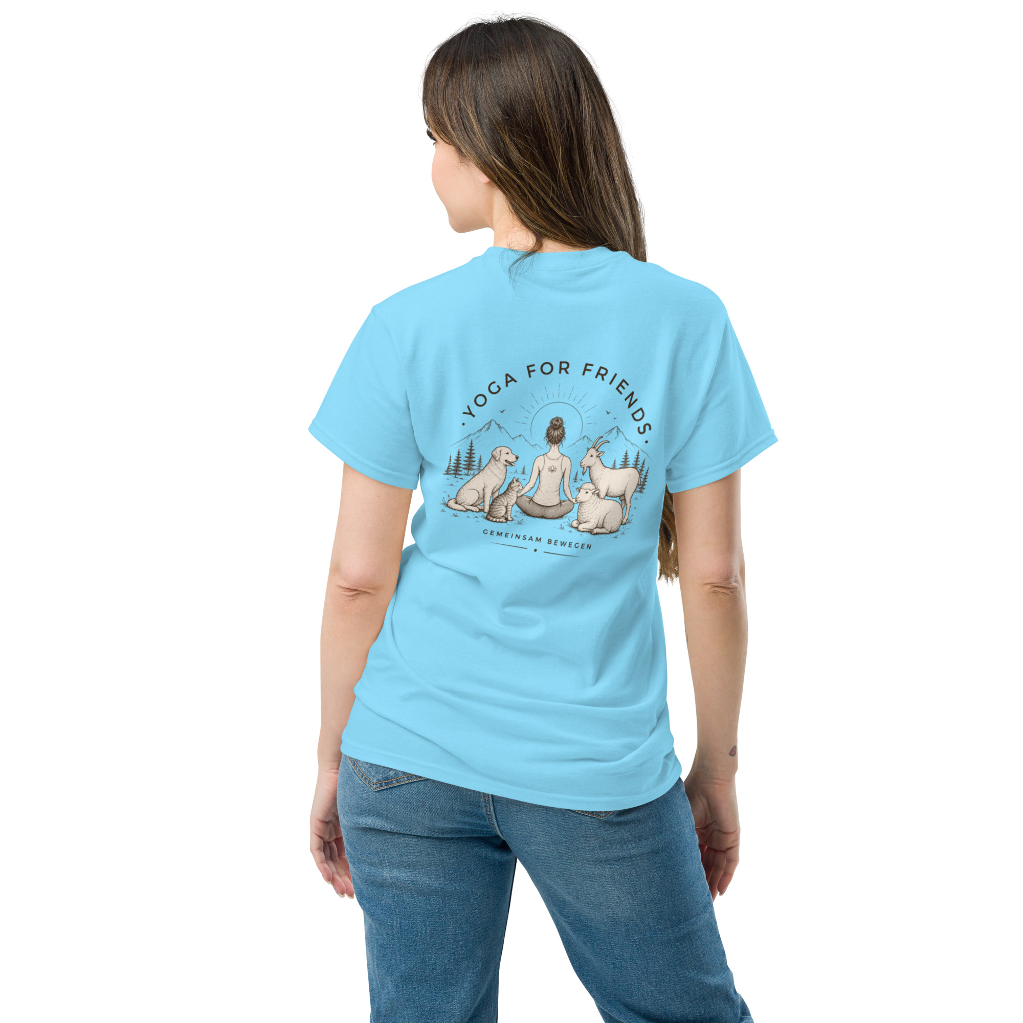 Yoga for Friends T-Shirt – Trage Gutes. Bewege etwas. – Bild 4