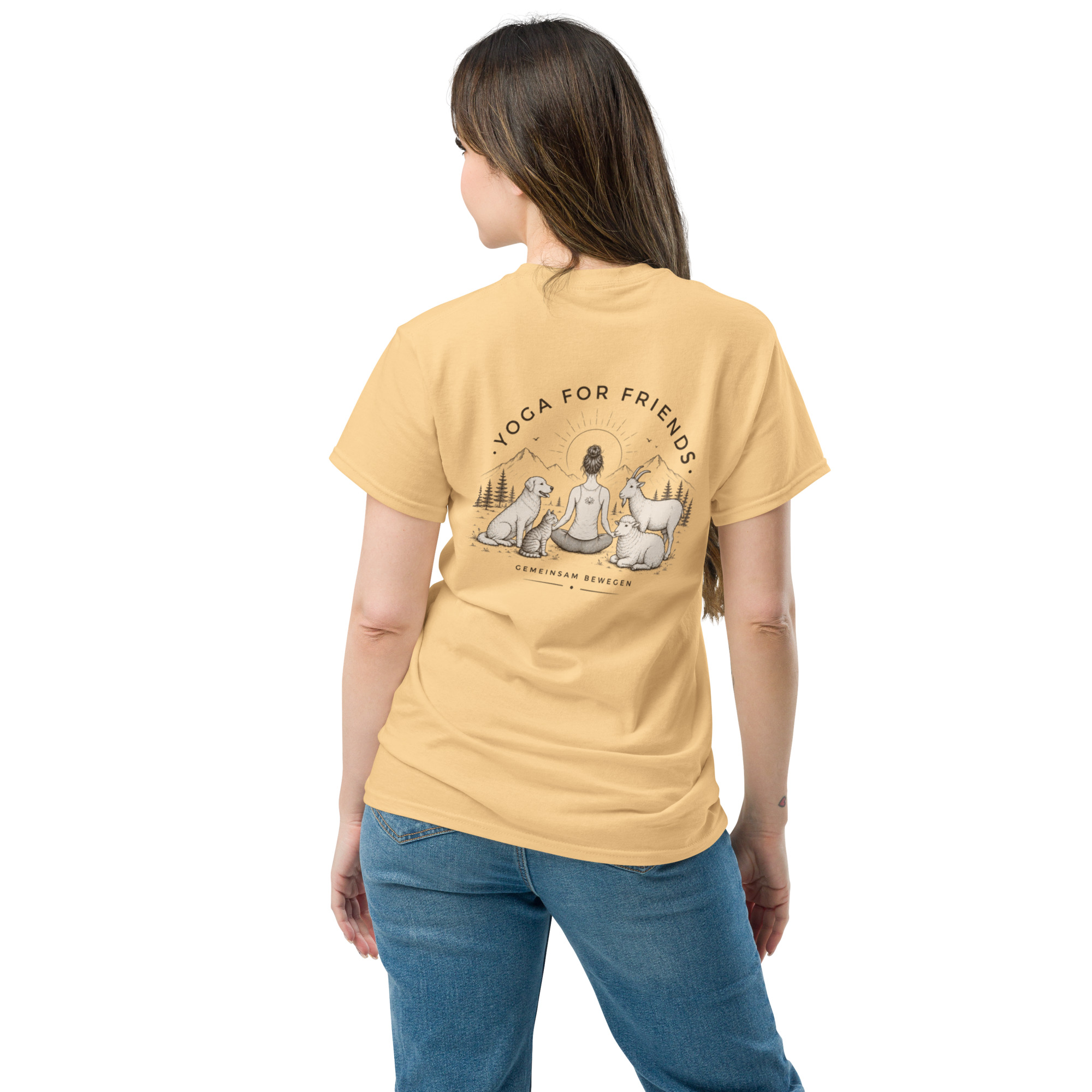Yoga for Friends T-Shirt – Trage Gutes. Bewege etwas. – Bild 5